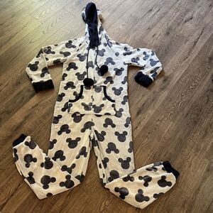 Disney Women’s Pyjama Jumpsuit Small Jogger Hooded Mickey One Piece
